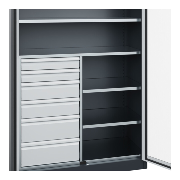 C+P Armoire lourde Acurado Pro 1950 x 1200 x 500 mm 7016/7035