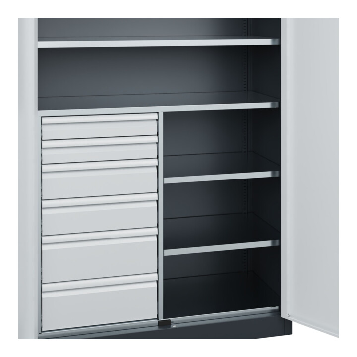 C+P Armoire lourde Acurado Pro 1950 x 1200 x 500 mm 7016/7035