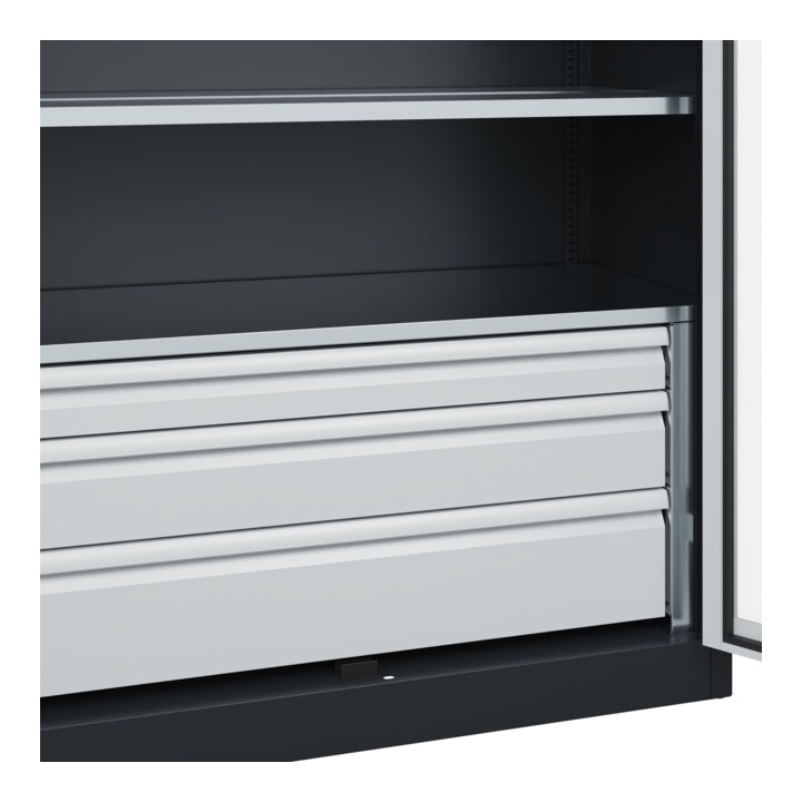 C+P Armoire lourde Acurado Pro 1950 x 1200 x 500 mm 7021/7035