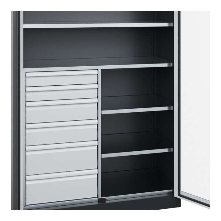 C+P Armoire lourde Acurado Pro 1950 x 1200 x 500 mm 7021/7035