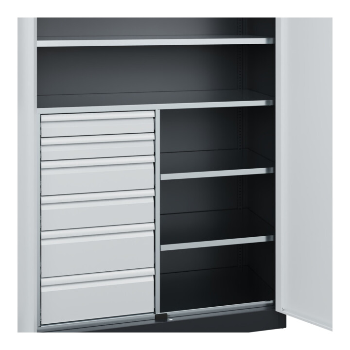 C+P Armoire lourde Acurado Pro 1950 x 1200 x 500 mm 7021/7035