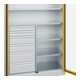 C+P Armoire lourde Acurado Pro 1950 x 1200 x 500 mm 7035/1004