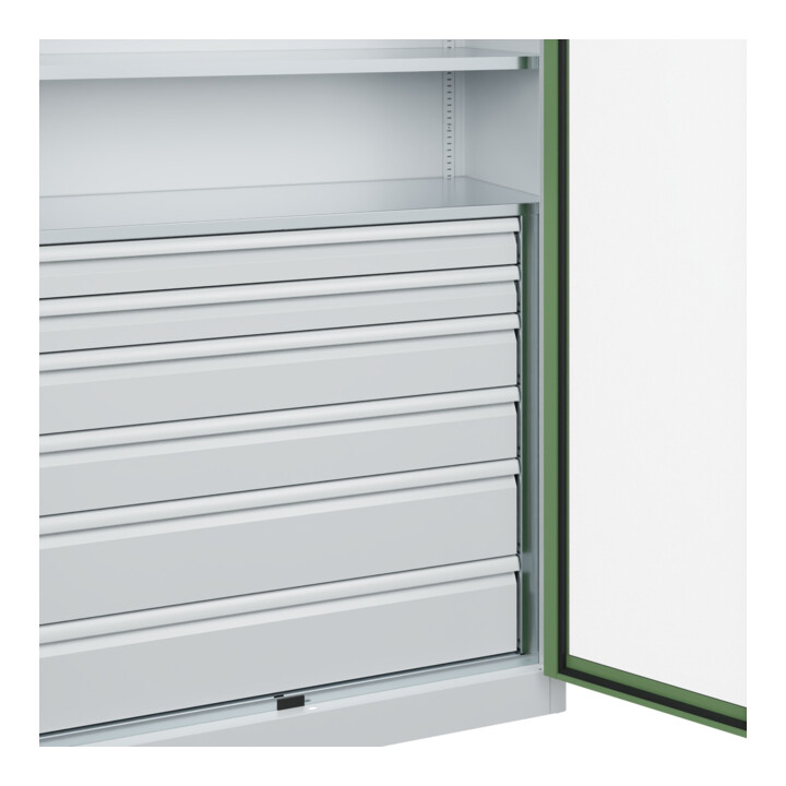 C+P Armoire lourde Acurado Pro 1950 x 1200 x 500 mm 7035/6011