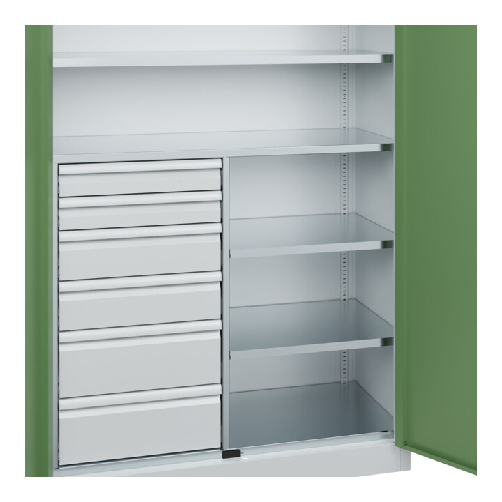 C+P Armoire lourde Acurado Pro 1950 x 1200 x 500 mm 7035/6011