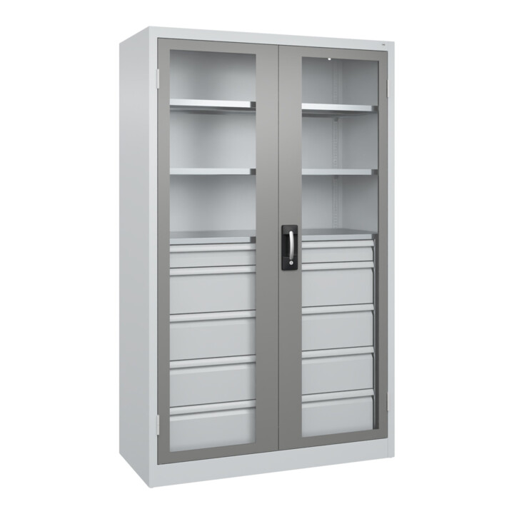 C+P Armoire lourde Acurado Pro 1950 x 1200 x 500 mm avec tiroirs