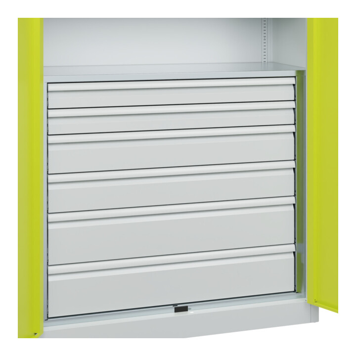 C+P Armoire lourde Acurado Pro 1950 x 1200 x 500 mm avec tiroirs