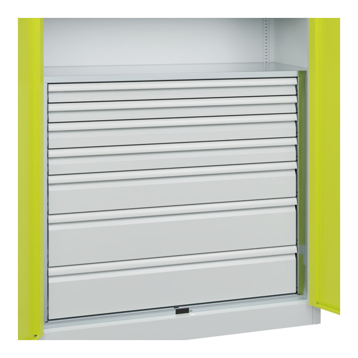 C+P Armoire lourde Acurado Pro 1950 x 1200 x 500 mm avec tiroirs