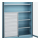 C+P Armoire lourde Acurado Pro 1950 x 1200 x 500 mm avec tiroirs