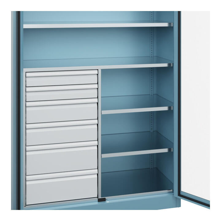 C+P Armoire lourde Acurado Pro 1950 x 1200 x 500 mm avec tiroirs