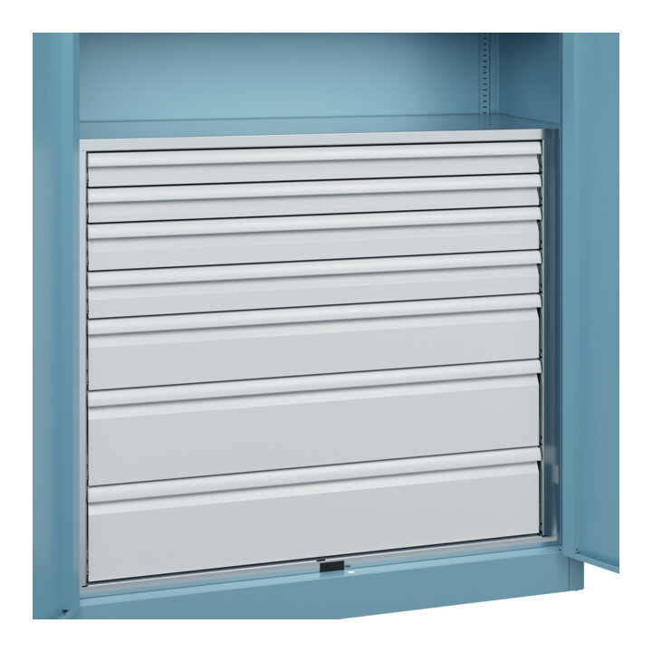 C+P Armoire lourde Acurado Pro 1950 x 1200 x 500 mm avec tiroirs