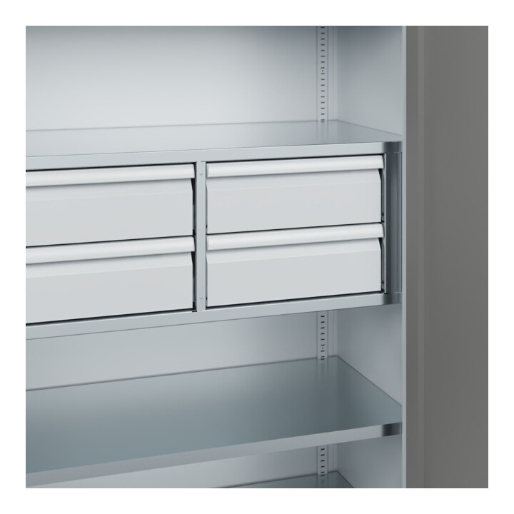 C+P Armoire lourde Acurado Pro 1950 x 1200 x 500 mm avec tiroirs