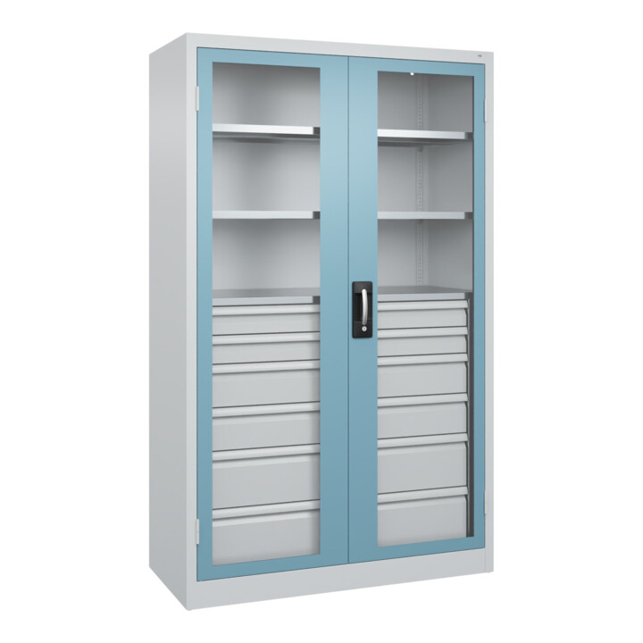 C+P Armoire lourde Acurado Pro 1950 x 1200 x 500 mm avec tiroirs