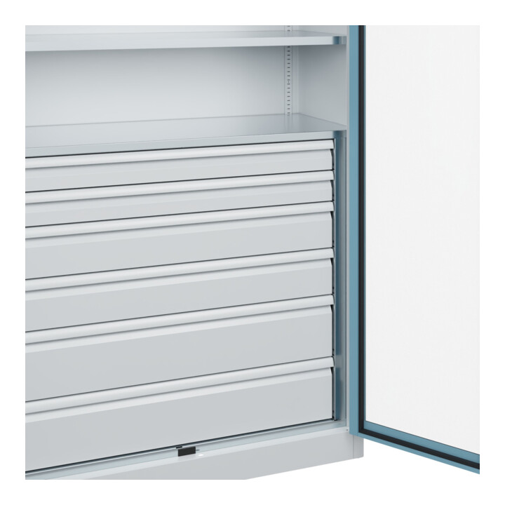 C+P Armoire lourde Acurado Pro 1950 x 1200 x 500 mm avec tiroirs