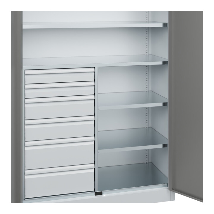 C+P Armoire lourde Acurado Pro 1950 x 1200 x 500 mm avec tiroirs
