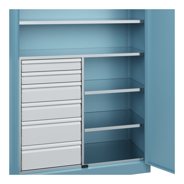 C+P Armoire lourde Acurado Pro 1950 x 1200 x 500 mm avec tiroirs