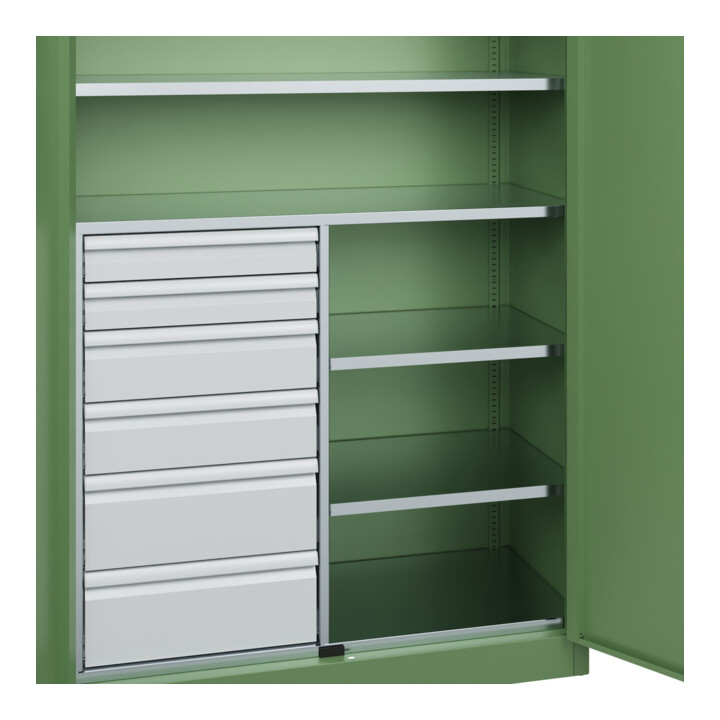 C+P Armoire lourde Acurado Pro 1950 x 1200 x 500 mm avec tiroirs