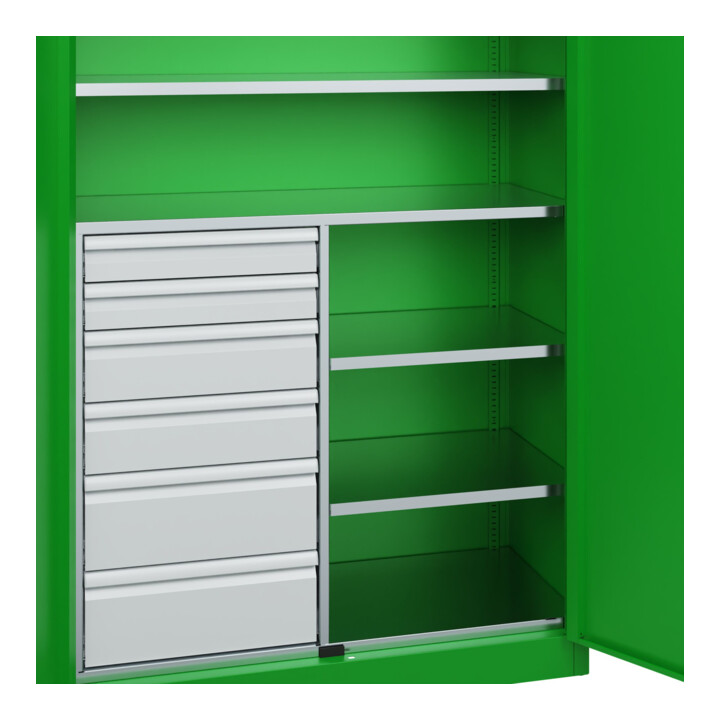 C+P Armoire lourde Acurado Pro 1950 x 1200 x 500 mm avec tiroirs