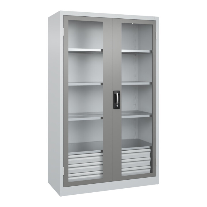 C+P Armoire lourde Acurado Pro 1950 x 1200 x 500 mm avec tiroirs