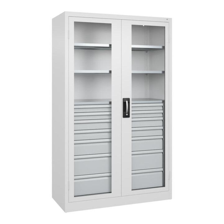 C+P Armoire lourde Acurado Pro 1950 x 1200 x 500 mm blanc
