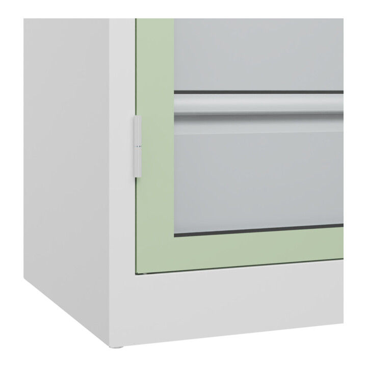 C+P Armoire lourde Acurado Pro 1950 × 1200 × 500 mm blanc/vert