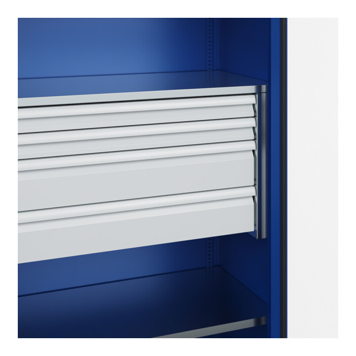C+P Armoire lourde Acurado Pro 1950 x 1200 x 500 mm bleu