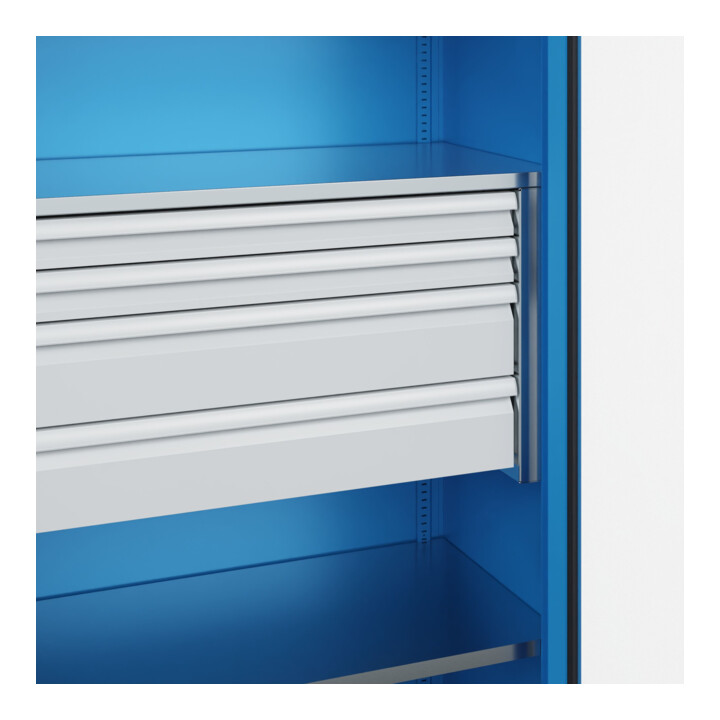 C+P Armoire lourde Acurado Pro 1950 x 1200 x 500 mm bleu