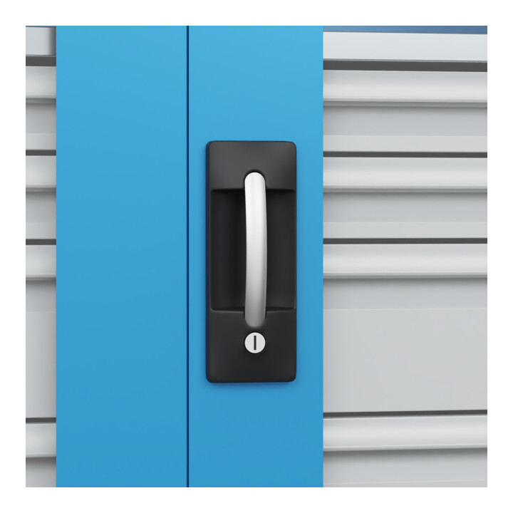 C+P Armoire lourde Acurado Pro 1950 x 1200 x 500 mm bleu