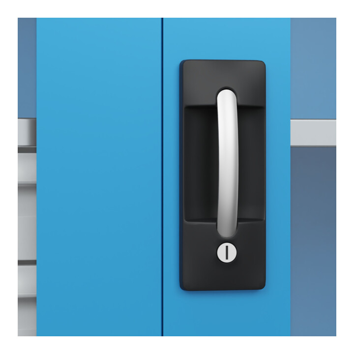C+P Armoire lourde Acurado Pro 1950 x 1200 x 500 mm bleu
