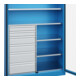 C+P Armoire lourde Acurado Pro 1950 x 1200 x 500 mm bleu