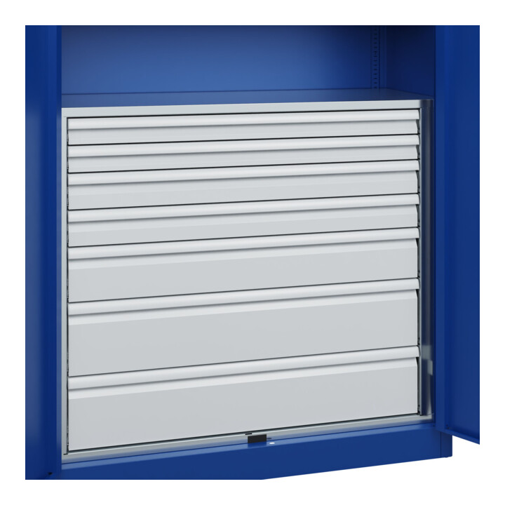 C+P Armoire lourde Acurado Pro 1950 x 1200 x 500 mm bleu