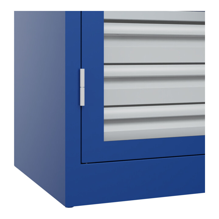 C+P Armoire lourde Acurado Pro 1950 x 1200 x 500 mm bleu