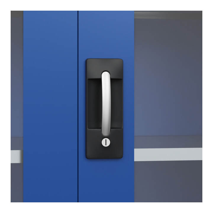 C+P Armoire lourde Acurado Pro 1950 x 1200 x 500 mm bleu