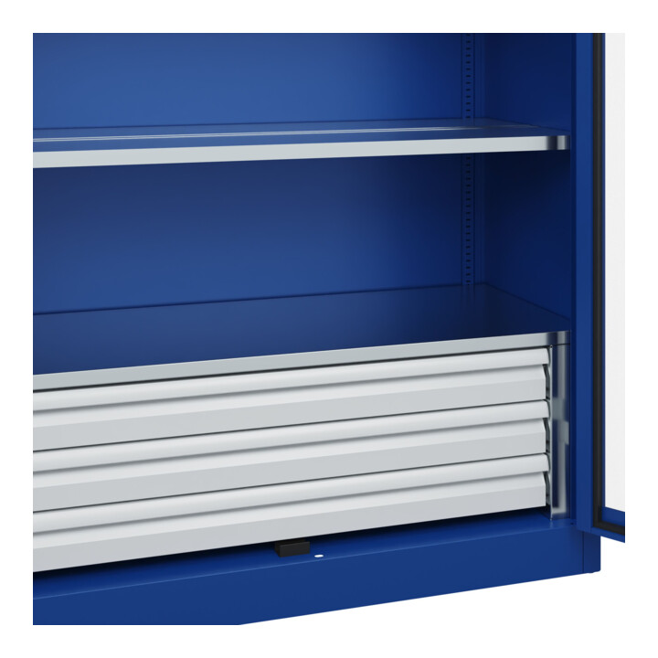 C+P Armoire lourde Acurado Pro 1950 x 1200 x 500 mm bleu