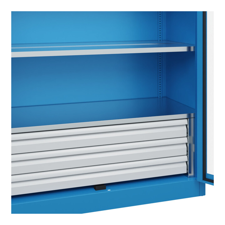 C+P Armoire lourde Acurado Pro 1950 x 1200 x 500 mm bleu