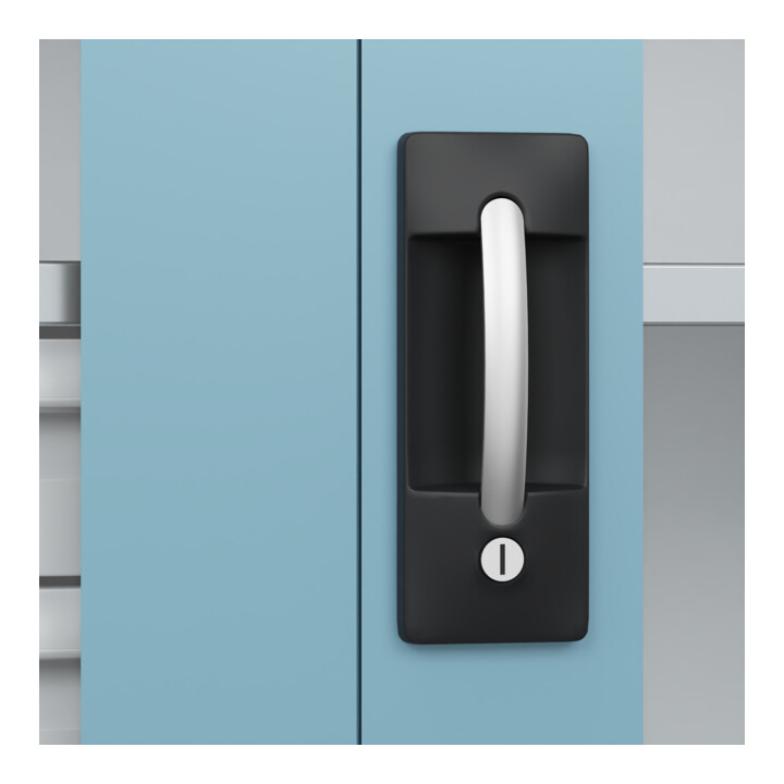 C+P Armoire lourde Acurado Pro 1950 x 1200 x 500 mm gris/bleu