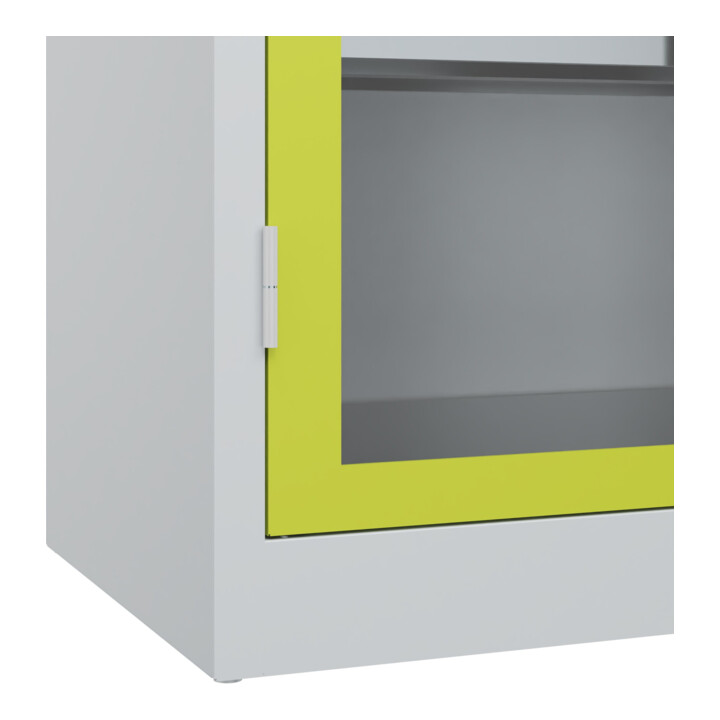C+P Armoire lourde Acurado Pro 1950 x 1200 x 500 mm Gris clair/Clowngrün