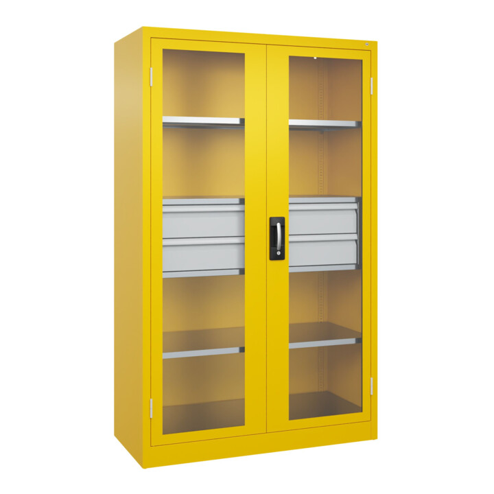C+P Armoire lourde Acurado Pro 1950 × 1200 × 500 mm jaune signalisation