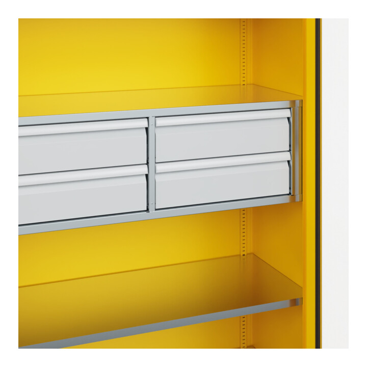 C+P Armoire lourde Acurado Pro 1950 × 1200 × 500 mm jaune signalisation