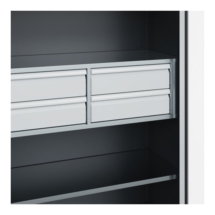 C+P Armoire lourde Acurado Pro 1950 x 1200 x 500 mm noir/gris