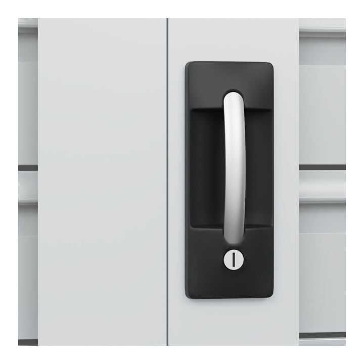 C+P Armoire lourde Acurado Pro 1950 x 1200 x 500 mm noir/gris