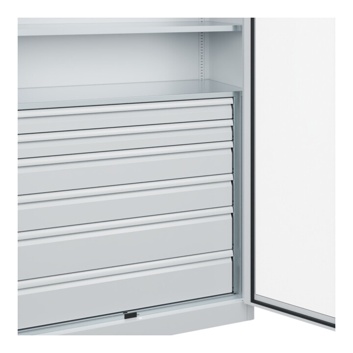 C+P Armoire lourde Acurado Pro 1950 x 1200 x 500 mm RAL 7035
