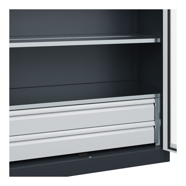 C+P Armoire lourde Acurado Pro 1950 x 1200 x 600 mm 7016/7035