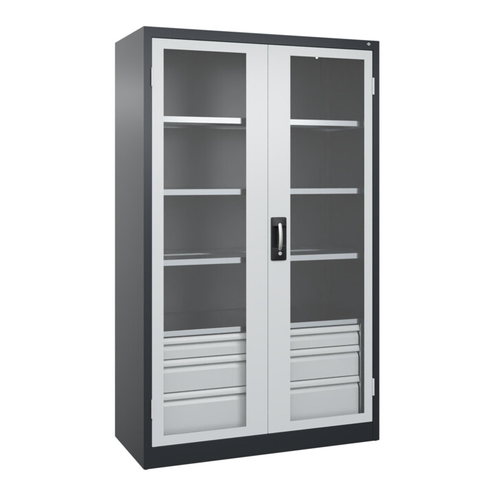 C+P Armoire lourde Acurado Pro 1950 x 1200 x 600 mm 7021/7035