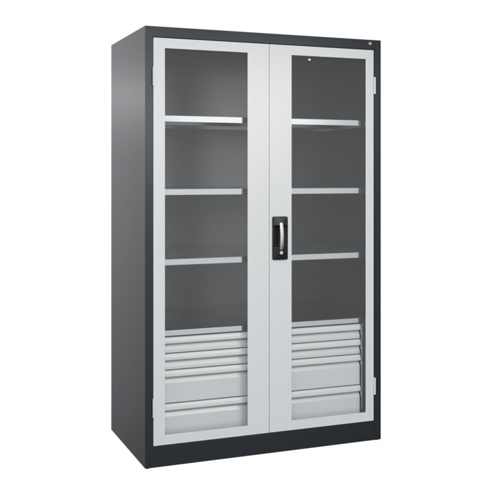 C+P Armoire lourde Acurado Pro 1950 x 1200 x 600 mm 7021/7035