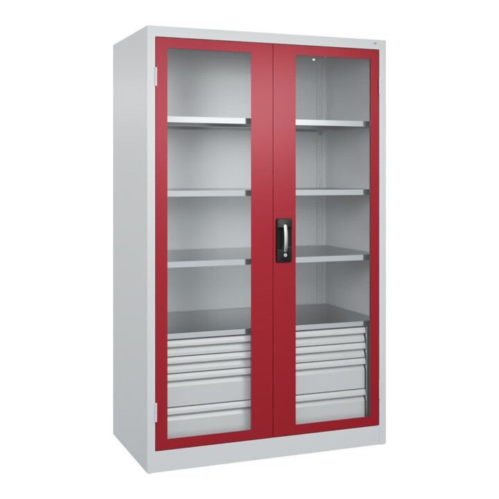 C+P Armoire lourde Acurado Pro 1950 x 1200 x 600 mm 7035/3003