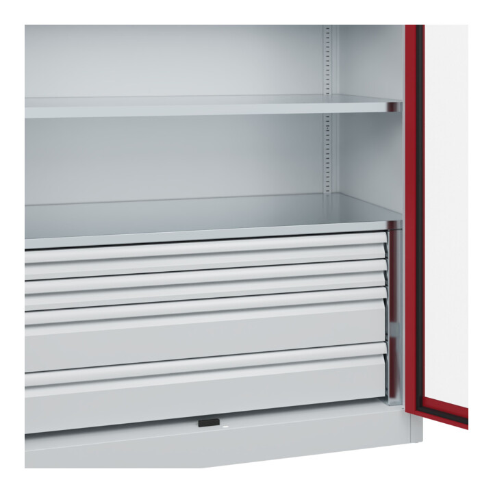 C+P Armoire lourde Acurado Pro 1950 x 1200 x 600 mm 7035/3003