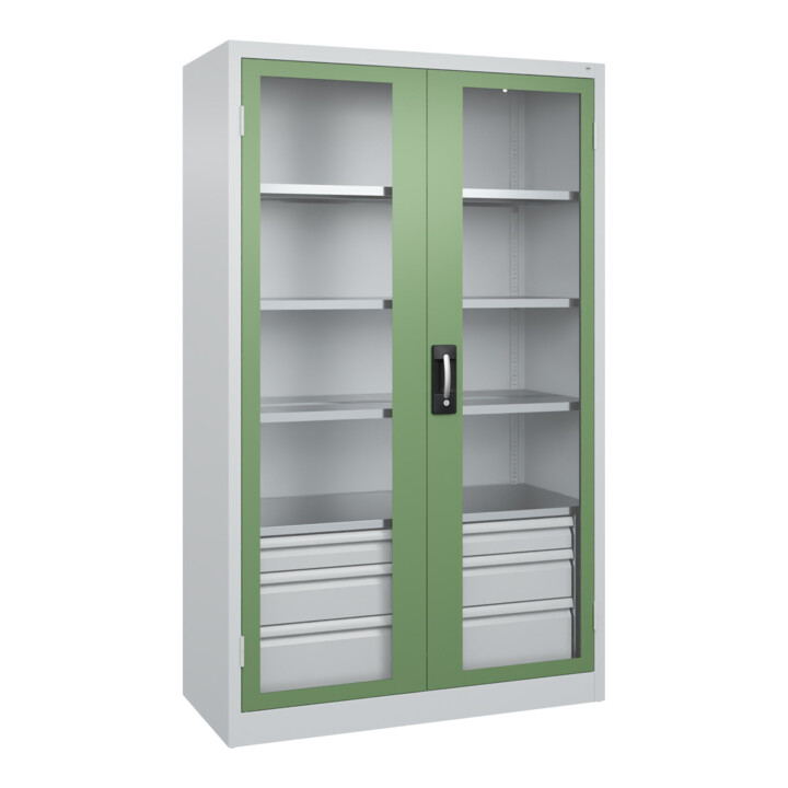C+P Armoire lourde Acurado Pro 1950 x 1200 x 600 mm 7035/6011