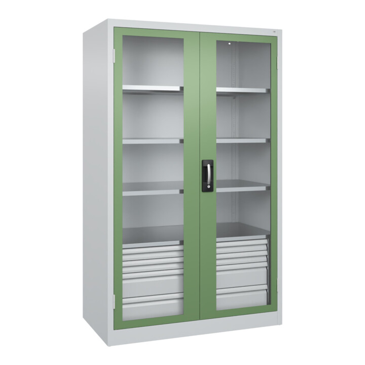 C+P Armoire lourde Acurado Pro 1950 x 1200 x 600 mm 7035/6011
