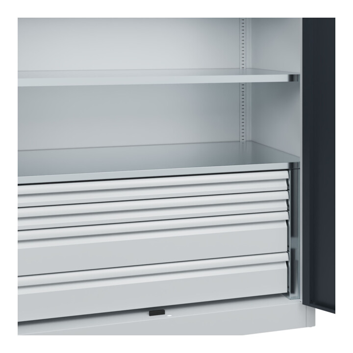 C+P Armoire lourde Acurado Pro 1950 x 1200 x 600 mm 7035/7016