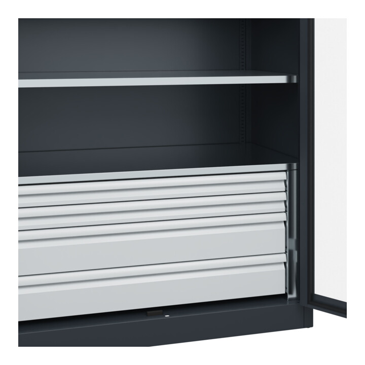 C+P Armoire lourde Acurado Pro 1950 x 1200 x 600 mm Anthracite